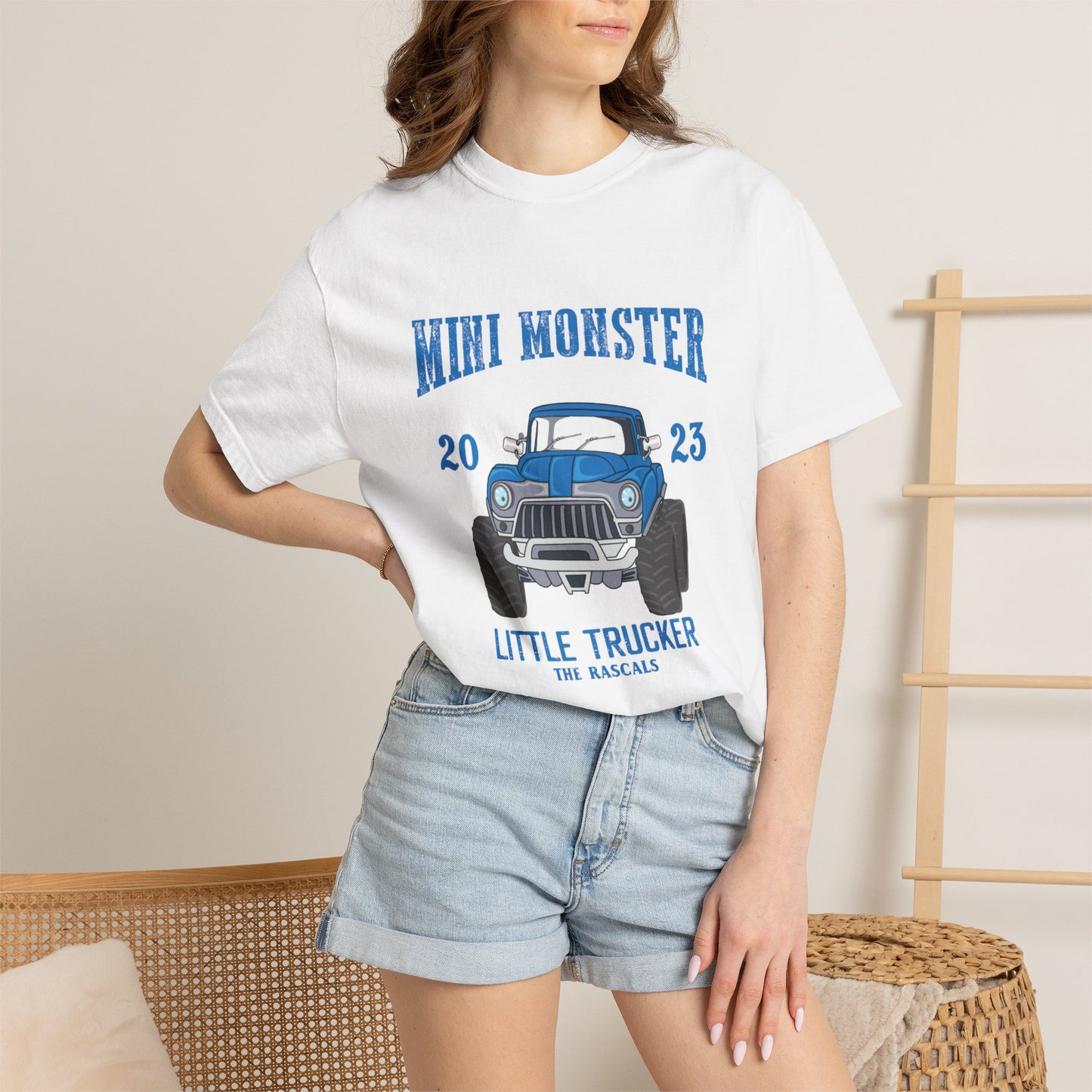 Funny Mini Monster Truck Manic Speed Truck Power Sarcastic Extreme Adventure Four-Wheel Drive Unisex Heavy Cotton T-Shirt