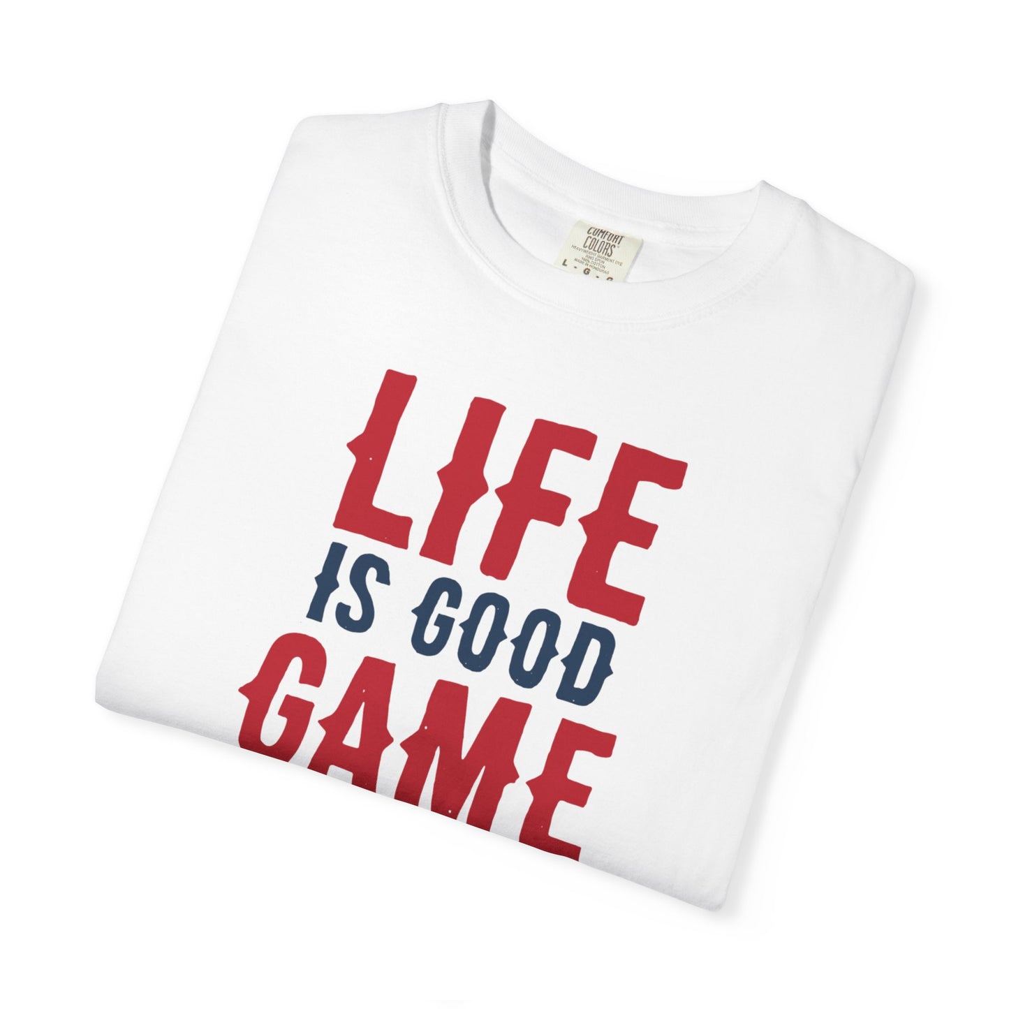Life Is Good Game On Baseball Player Grand Slam Performers Tee Infield Magicians Batting Champions Unisex Heavy Cotton T-Shirt