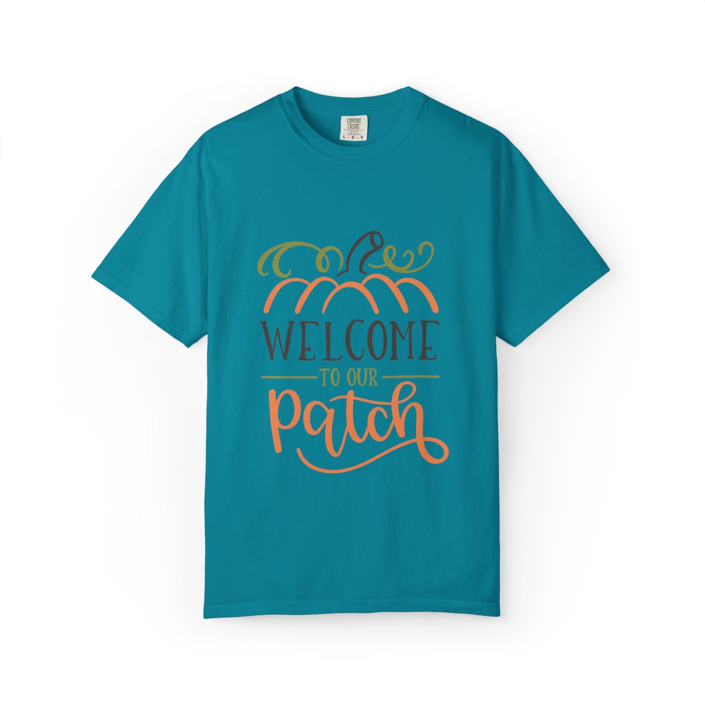 Welcome To Our Patch Harvest Festival Autumn Pumpkins Tee Fall Activities Farm Visit Family Fun Unisex Heavy Cotton T-Shirt