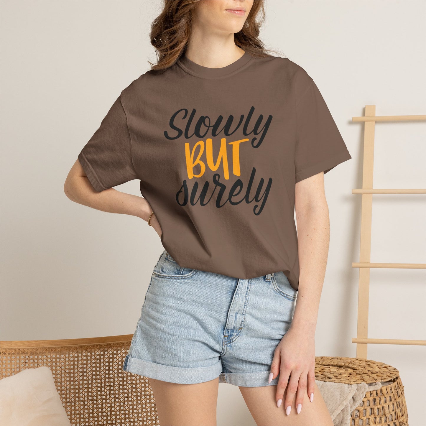 Slowly But Surely Embracing Challenges Tee Unbreakable Will Relentless Spirit Unyielding Determination Unisex Heavy Cotton T-Shirt