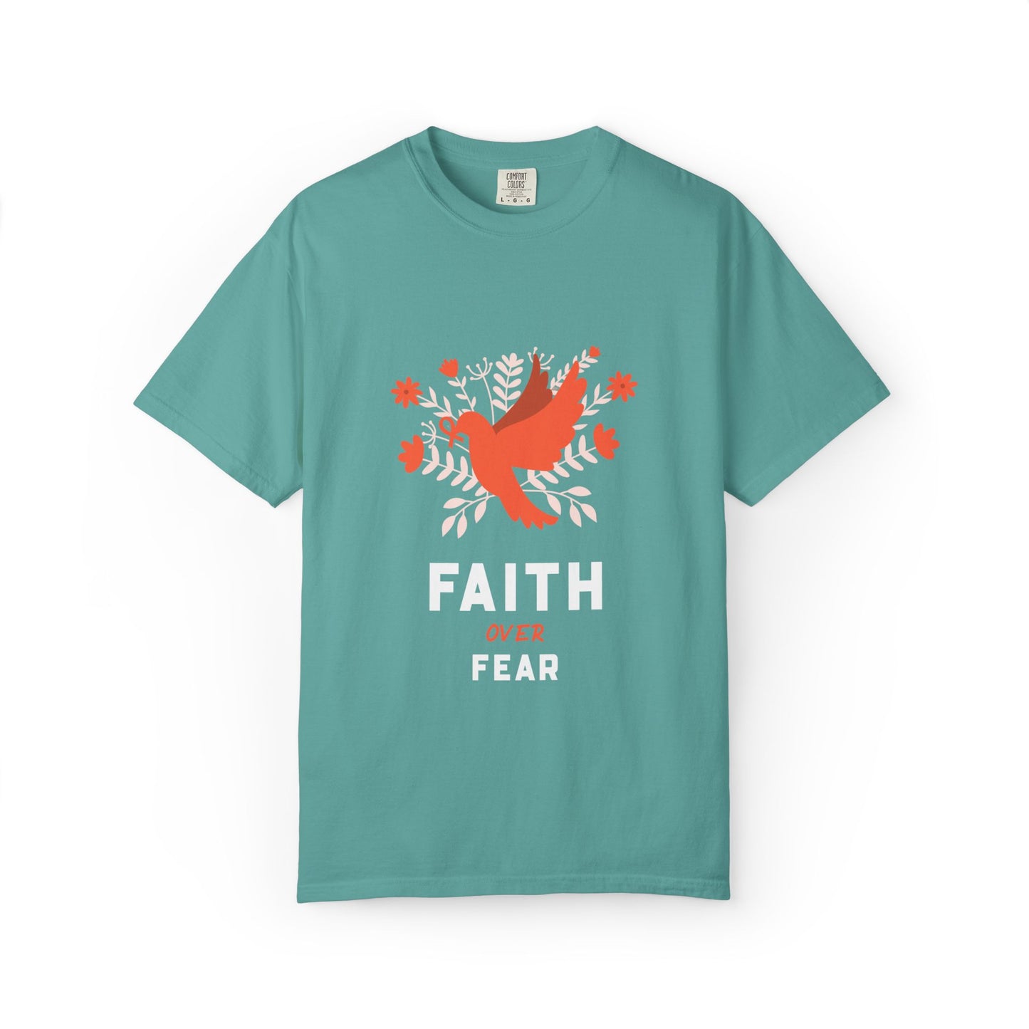 Faith Over Fear Stop Wishing Start Doing Action Goal Setting Modern Tee Achievement Self-Improvement Unisex Heavy Cotton T-Shirt