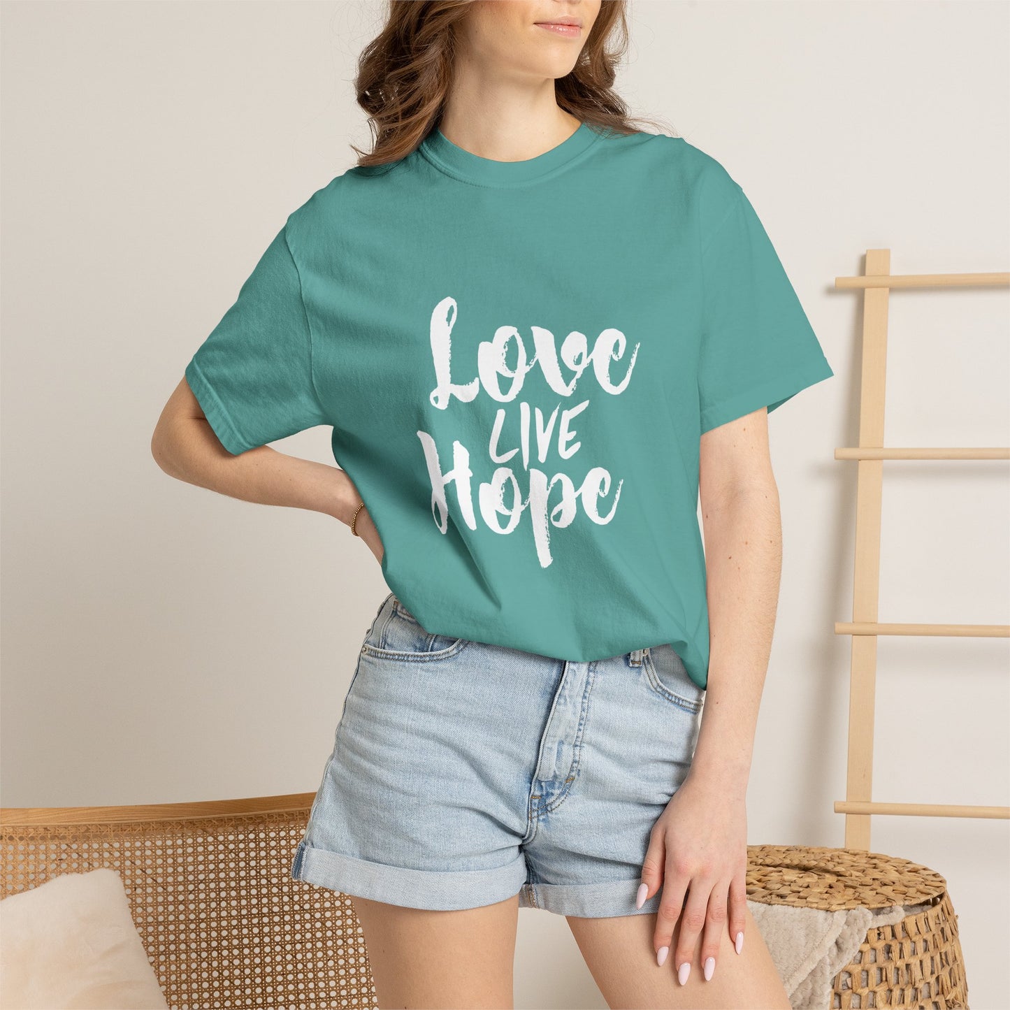 Love live hope Modern Tee Achievement Self-Improvement Unisex Heavy Cotton T-Shirt