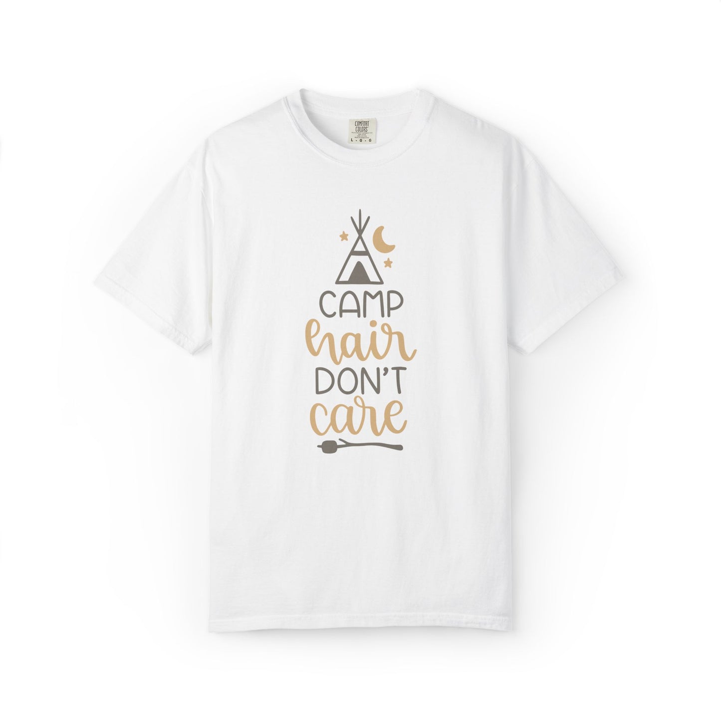 Camp Hair Don’t Care Adventure Mountain Tee Fun Activities Unisex Heavy Cotton T-Shirt