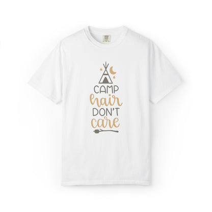 Camp Hair Don’t Care Adventure Mountain Tee Fun Activities Unisex Heavy Cotton T-Shirt