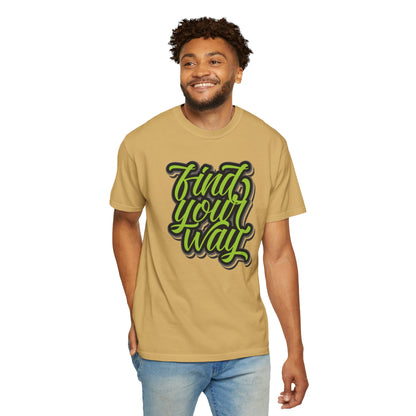 Find Your Way Direction Guidance Tee Exploration Adventure Destination Unisex Heavy Cotton T-Shirt