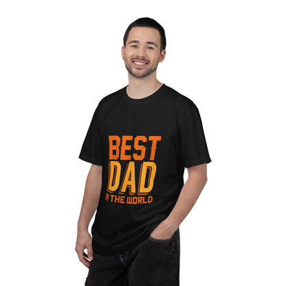 Best Dad In The World Fatherhood Excellence Tee Family Champion Role Model Unisex Heavy Cotton T-Shirt