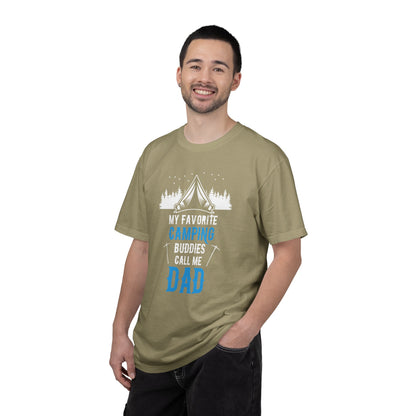 Funny My Favorite Camping Buddies Call Me Dad Sarcastic Adventure Mountains Hiking Stars Unisex Heavy Cotton T-Shirt