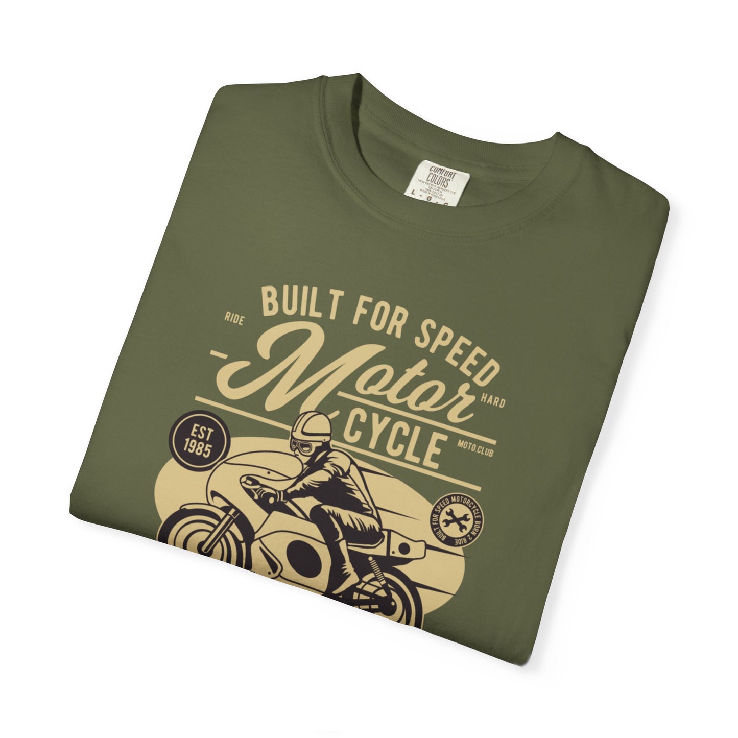 Built For Speed Motorcycle Custom Engine Club Motorbike Lovers Trendy Tee High-speed Rider Adventure Racer Unisex Heavy Cotton T-Shirt
