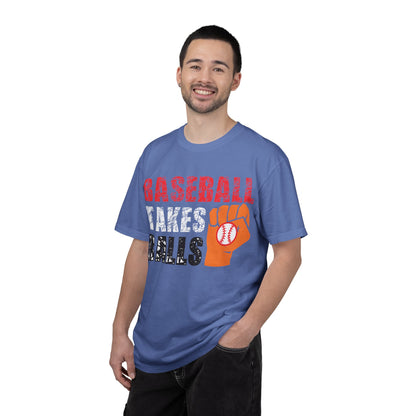 Baseball Takes Ball Defensive Prowess Tee Fielding Excellence Outfield Expertise Unisex Heavy Cotton T-Shirt