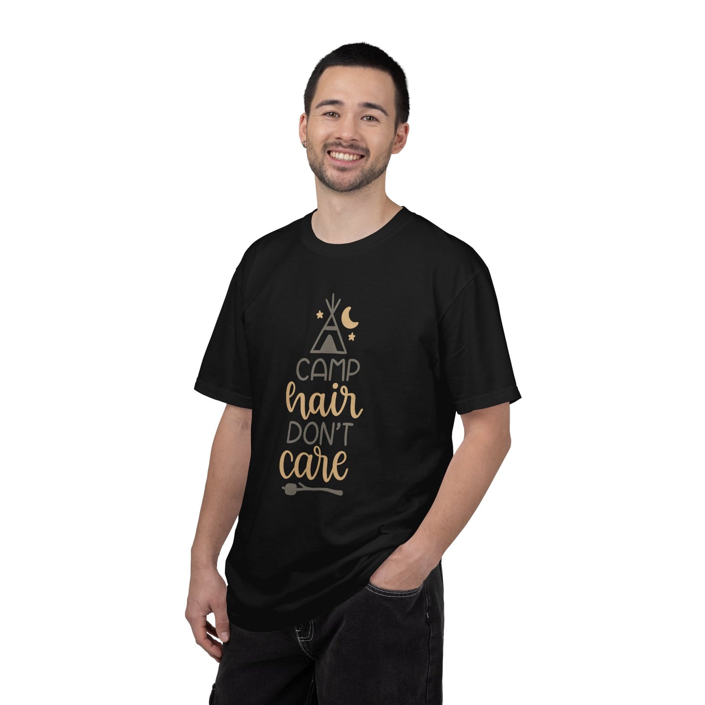 Camp Hair Don’t Care Adventure Mountain Tee Fun Activities Unisex Heavy Cotton T-Shirt