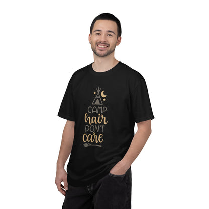 Camp Hair Don’t Care Adventure Mountain Tee Fun Activities Unisex Heavy Cotton T-Shirt