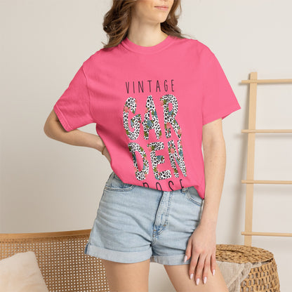 Vintage Garden Rose Heartwarming Lovely Trendy Tee Sweet Charismatic Beautiful Fragrance Happiness Unisex Heavy Cotton T-Shirt