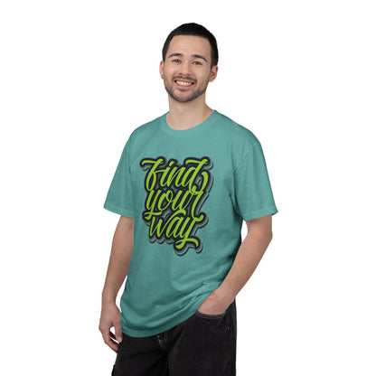 Find Your Way Direction Guidance Tee Exploration Adventure Destination Unisex Heavy Cotton T-Shirt