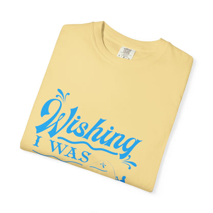 Funny Wishing I Was Fishing Catch and Release Unconditional Love Fishing Boat  Fishing Rod Sarcastic Adventure Unisex Heavy Cotton T-Shirt