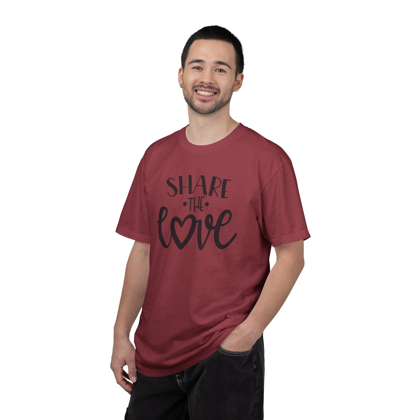 Share The Love Kindness Tee Compassion Empathy Support Community Affection Unisex Heavy Cotton T-Shirt
