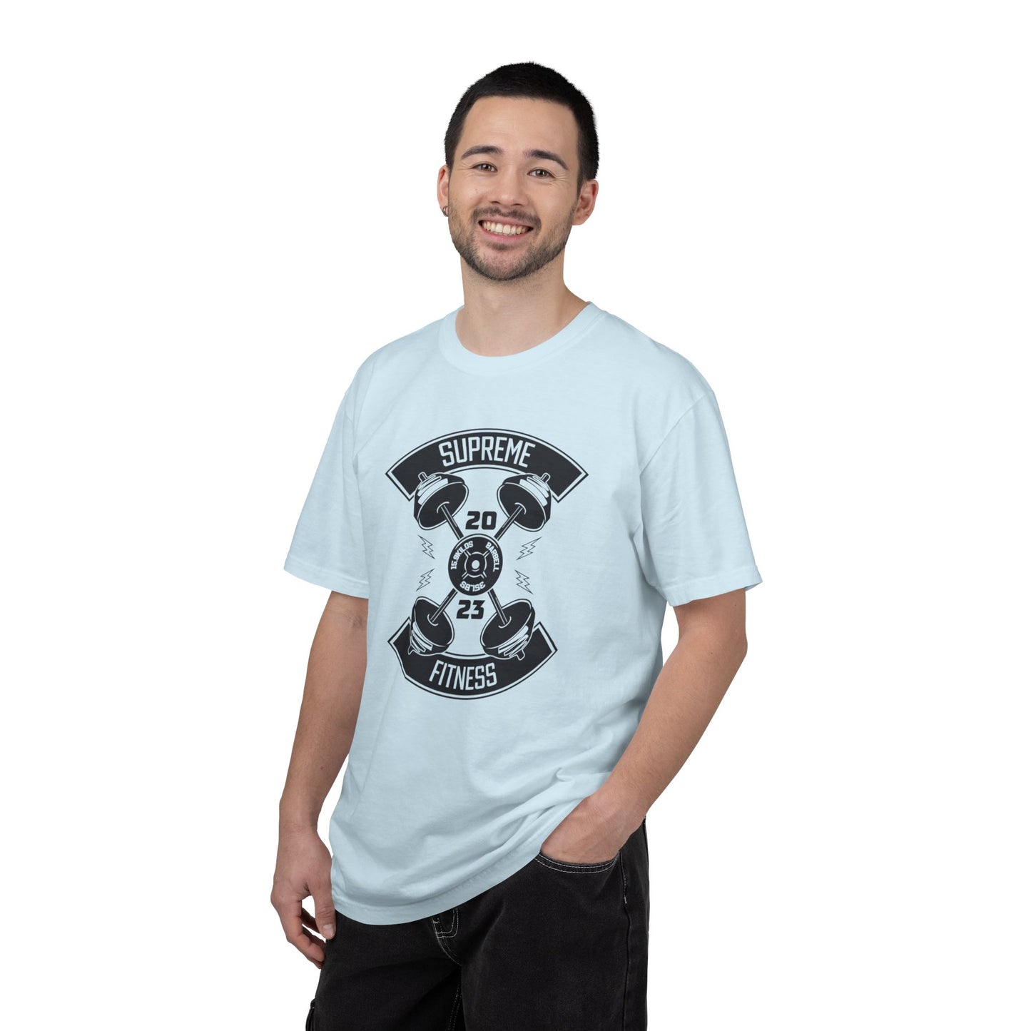 Inspirational Supreme Fitness Body Building Health & Supplements Fitness Lovers Dumbbells Bodybuilders Unisex Heavy Cotton T-Shirt