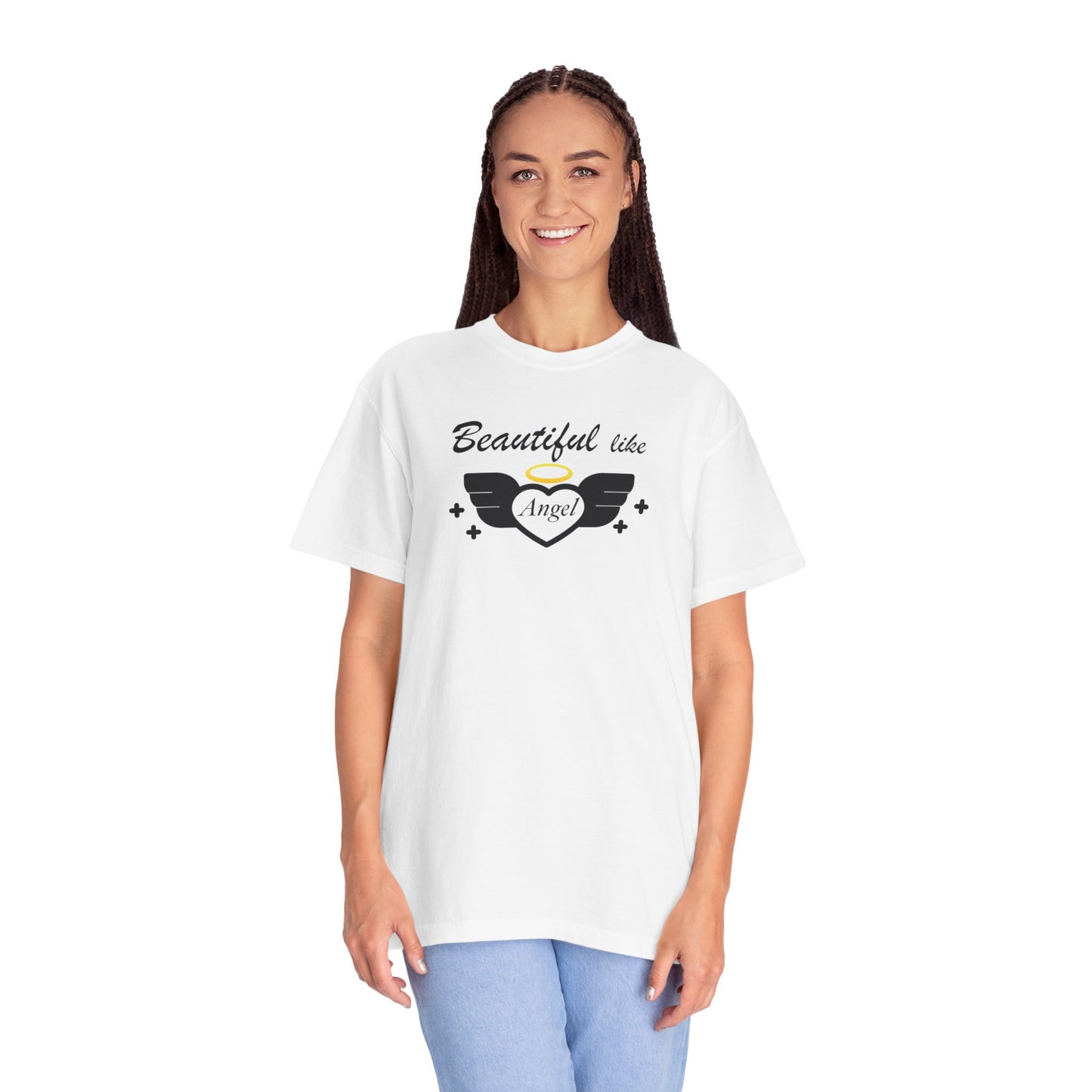 Beautiful Like Angel Politeness Tee Confidence Boost Stunning Gracefulness Unisex Heavy Cotton T-Shirt