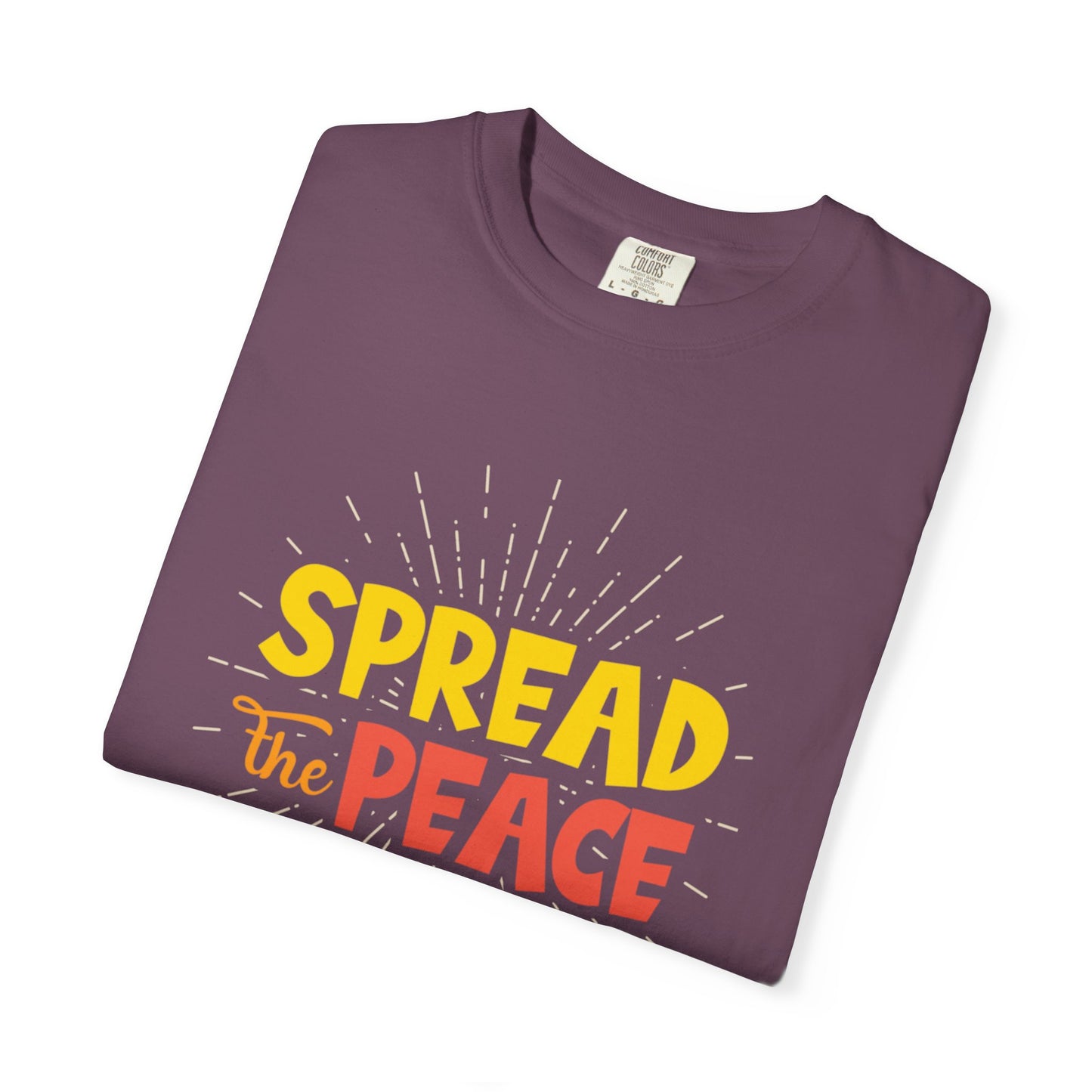 Spread The Peace Trendy Tee Encouraging Anti-violence Unity Kindness Humble Positivity Unisex Heavy Cotton T-Shirt