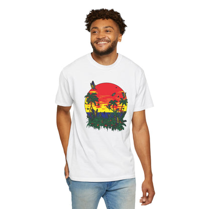 Palm Trees Island Summer Trendy Tee Sunshine Days Ice Cream Summer Camp Beachcombing Anchor Unisex Heavy Cotton T-Shirt