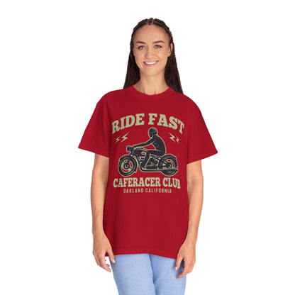 Thriller Ride Fast Caferacer Motorcycle Club Bike Lovers High-speed Adventure Bike Unisex Heavy Cotton T-Shirt