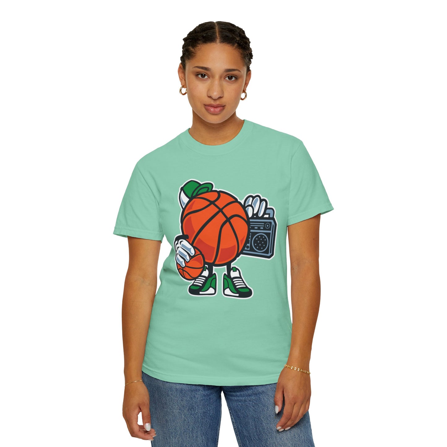 Funny Street Basketball Court King Queens Basketball Lovers Tee Slam Dunk Net Warriors Unisex Heavy Cotton T-Shirt
