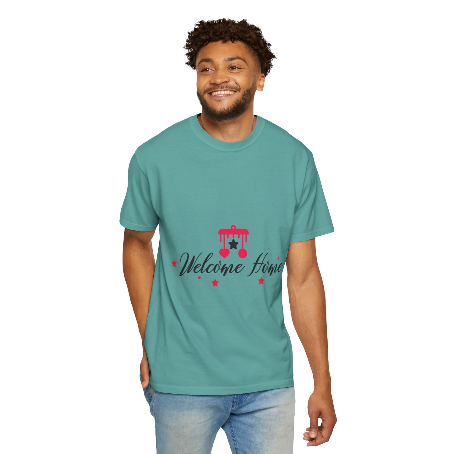 Welcome Home Peaceful Paradise Tee Cherished Space Heartfelt Haven Unisex Heavy Cotton T-Shirt