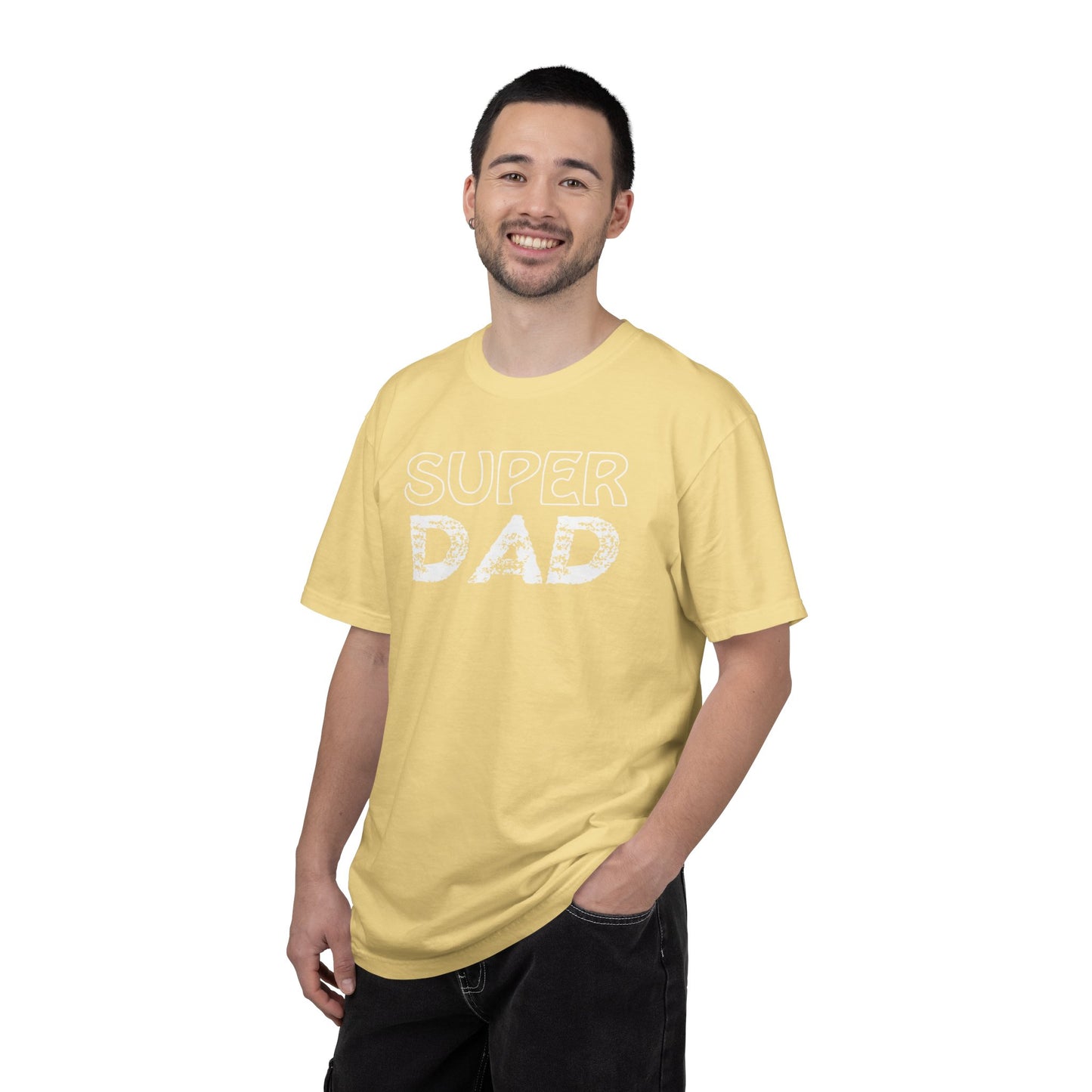 Super Dad Embracing Fatherhood Tee Growing Our Family Anticipating Parenthood Unisex Heavy Cotton T-Shirt
