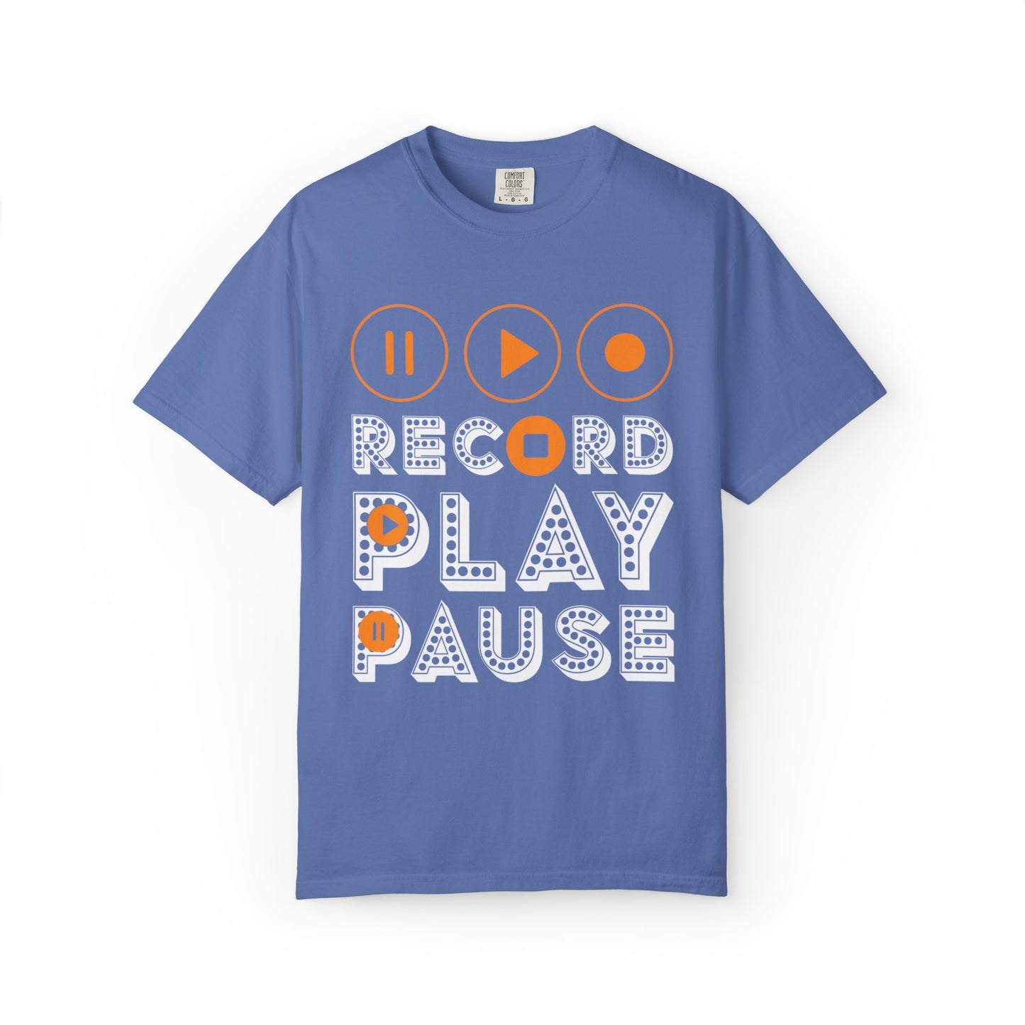 Thrilling Record Play Pause Playback Actions Sound Management Audio Functions Unisex Heavy Cotton T-Shirt