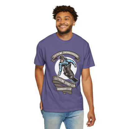 Extreme Snowboarding Sports Club Holly Jolly Winter Tee Wonderland Unisex Heavy Cotton T-Shirt