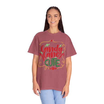 Candy Cane Cutie Enjoying Tee Tiny Helpers Jingle Bell Bling Festival Season Merry Christmas Unisex Heavy Cotton T-Shirt