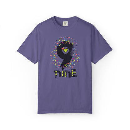 9 Nine Number Flowers Heartwarming Lovely Trendy Tee Sweet Charismatic Beautiful Fragrance Rose Unisex Heavy Cotton T-Shirt