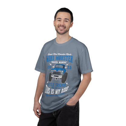 Funny Mini Monster Truck Manic Speed Truck Power Sarcastic Extreme Adventure Four-Wheel Drive Unisex Heavy Cotton T-Shirt
