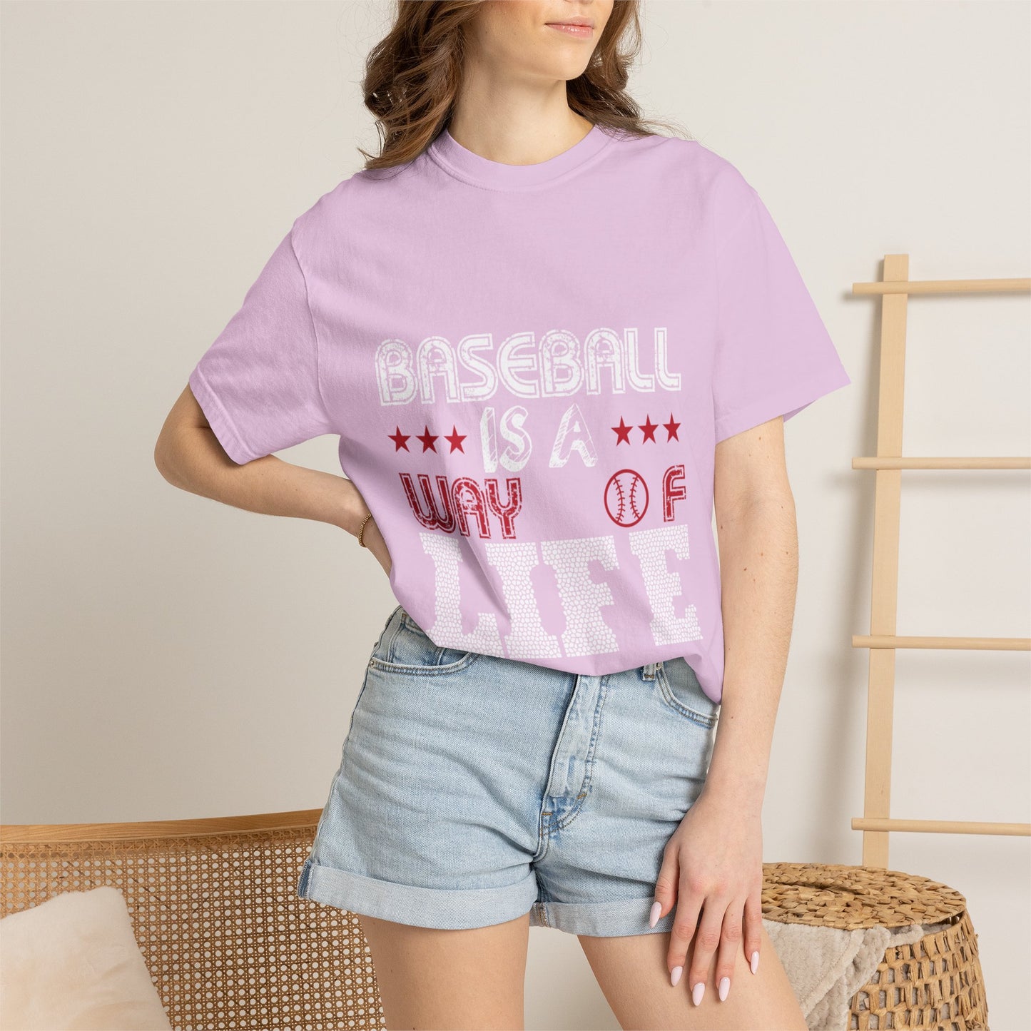 Funny Baseball Is A Way Of Life Sarcastic Deep Love Happiness Passion Baseball lovers Sports Preference Unisex Heavy Cotton T-Shirt
