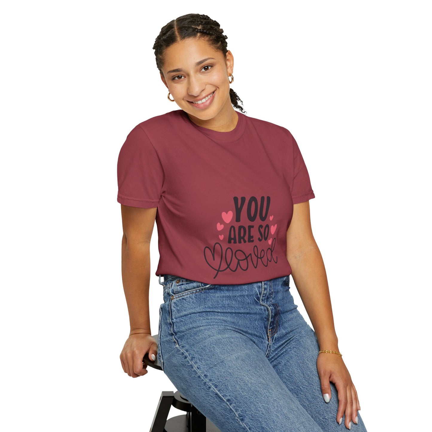 You Are So Loved More Love Tee Hug Rainbow Passion Unconditional Soulful Connection Unisex Heavy Cotton T-Shirt