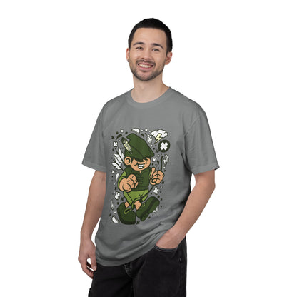 Rhino Robin Hood Folklore Mashup Tee Forest Guardian Adventure Story Fantasy Character Unisex Heavy Cotton T-Shirt