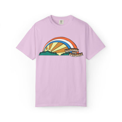 Rainbow And Sunshine Summer Trendy Tee Sunshine Days Ice Cream Summer Camp Beachcombing Anchor Unisex Heavy Cotton T-Shirt