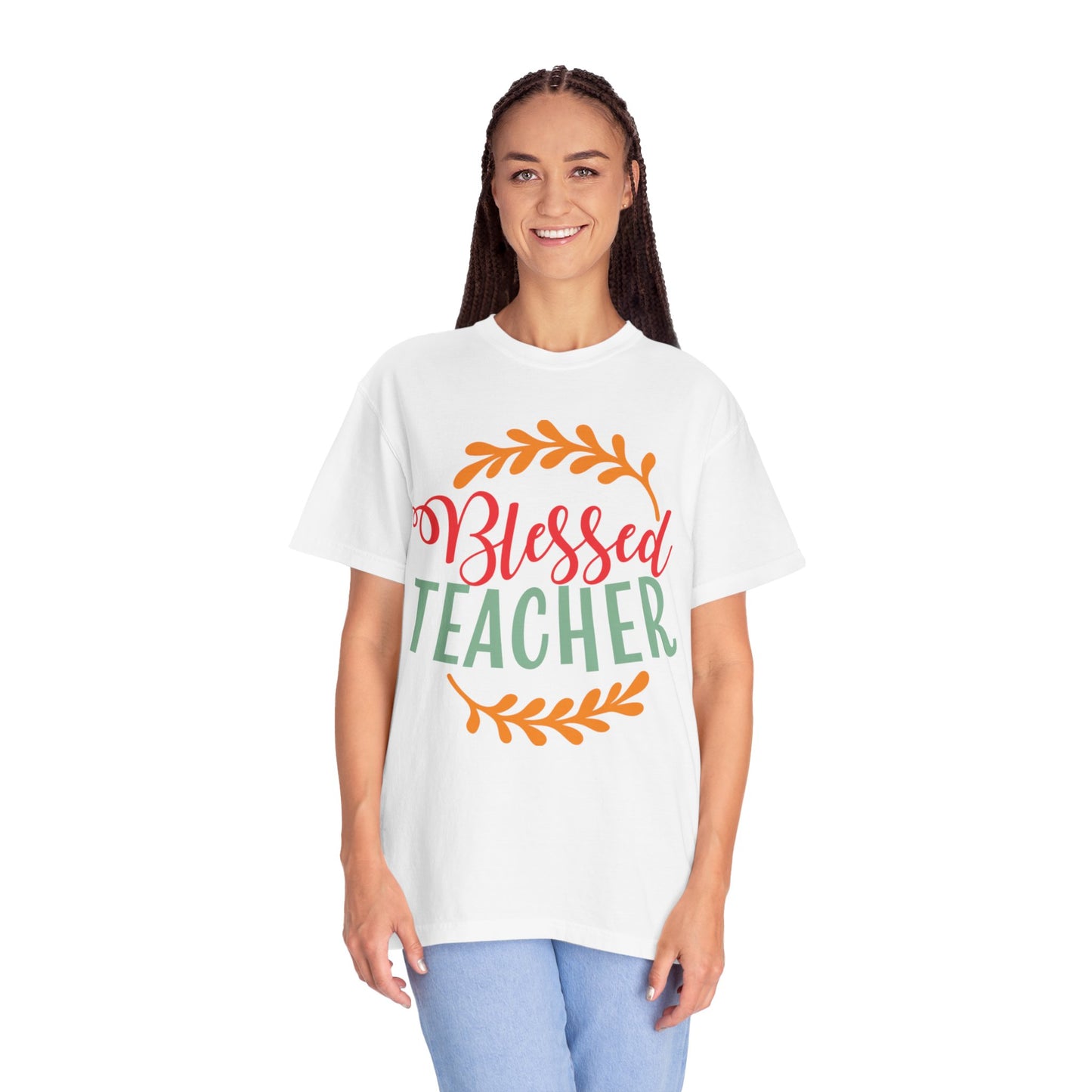 Blessed Teacher Role Model Supportive Learning Positive Reinforcement Moral Values Unisex Heavy Cotton T-Shirt