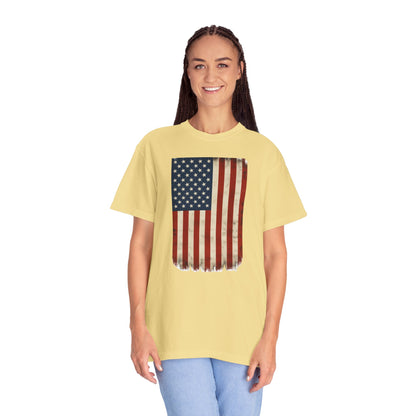 Flag USA - Unisex Garment-Dyed T-shirt