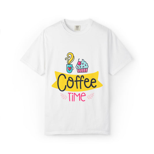 Funny Coffee Time Beans Latte Lovers Tee Black Brew Addicted Barista Freak Unisex Heavy Cotton T-Shirt