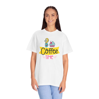 Funny Coffee Time Beans Latte Lovers Tee Black Brew Addicted Barista Freak Unisex Heavy Cotton T-Shirt