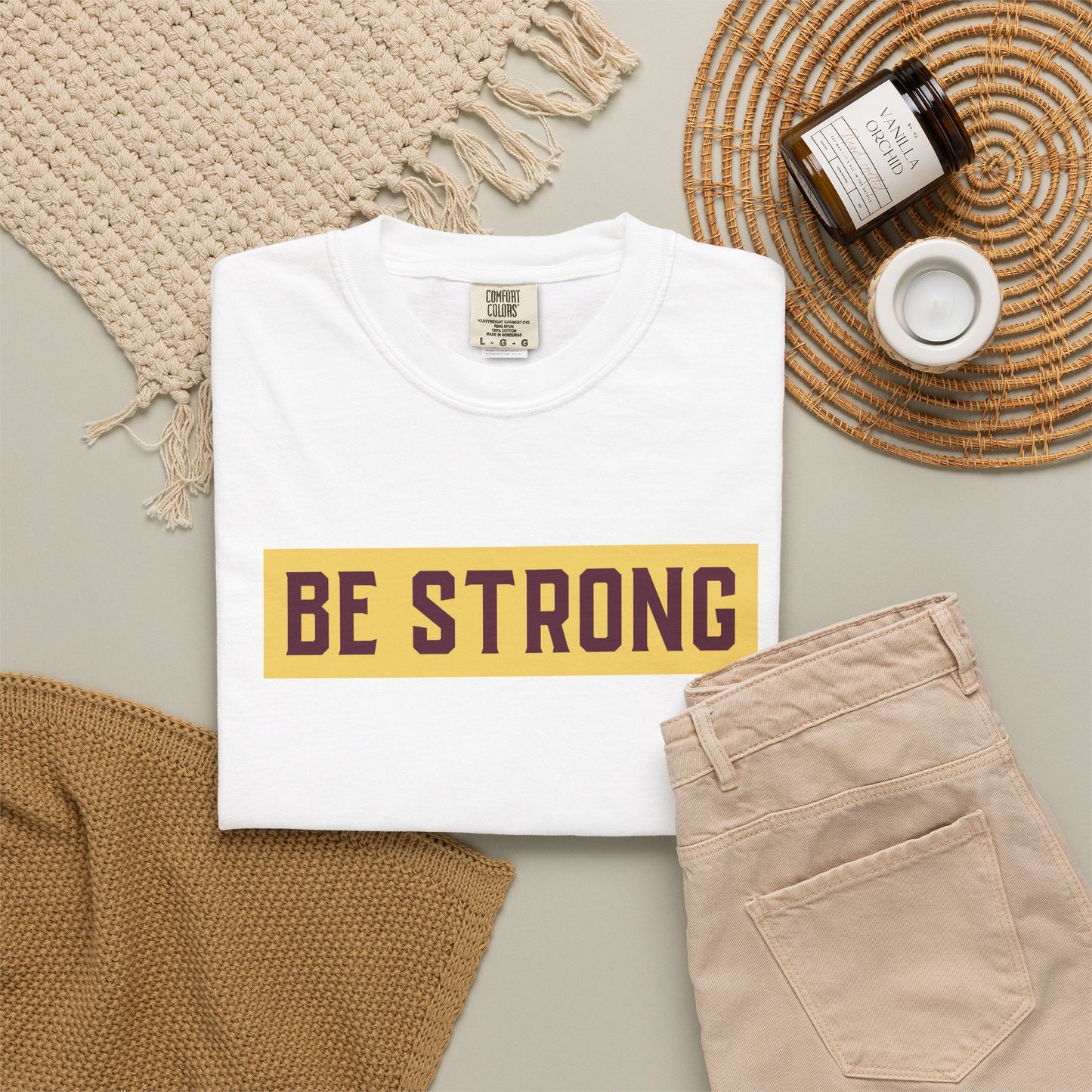 Be Strong Quotes Best Selling Unisex Heavy Cotton T-Shirt