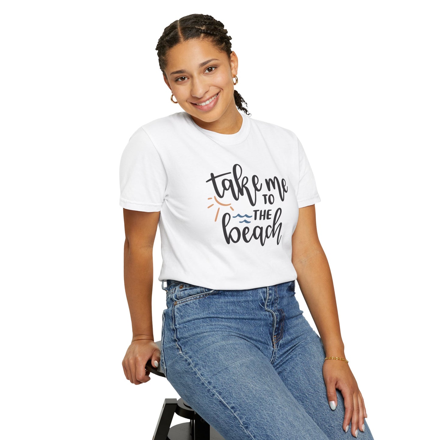 Take Me To The Beach Sunset Vibes Ocean Tee Sandy Celebration Adventure Camp Unisex Heavy Cotton T-Shirt