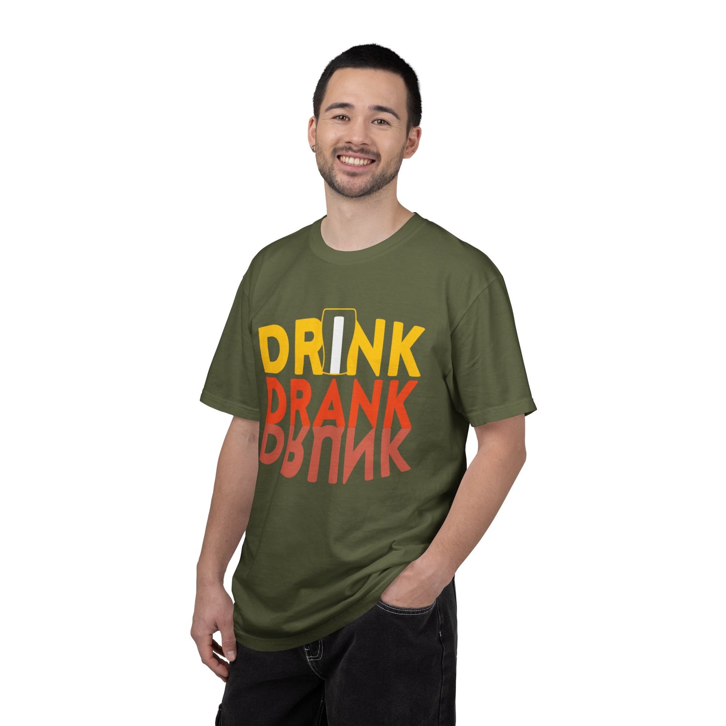 Funny Drink Drank Drunk Want To Drink Beer sarcastic Beer Glass Sip & Smile Unisex Heavy Cotton T-Shirt