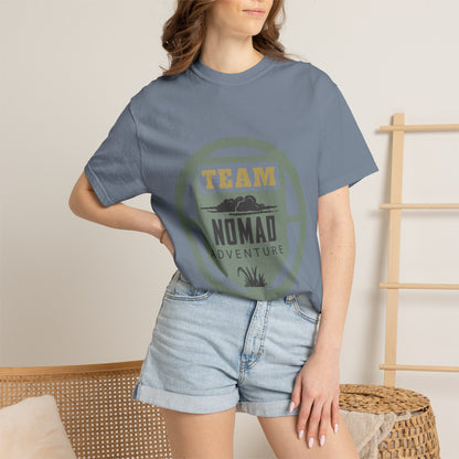 Team Nomad Constant Movement Discovery Freedom Adventure Enthusiasts Unisex Heavy Cotton T-Shirt