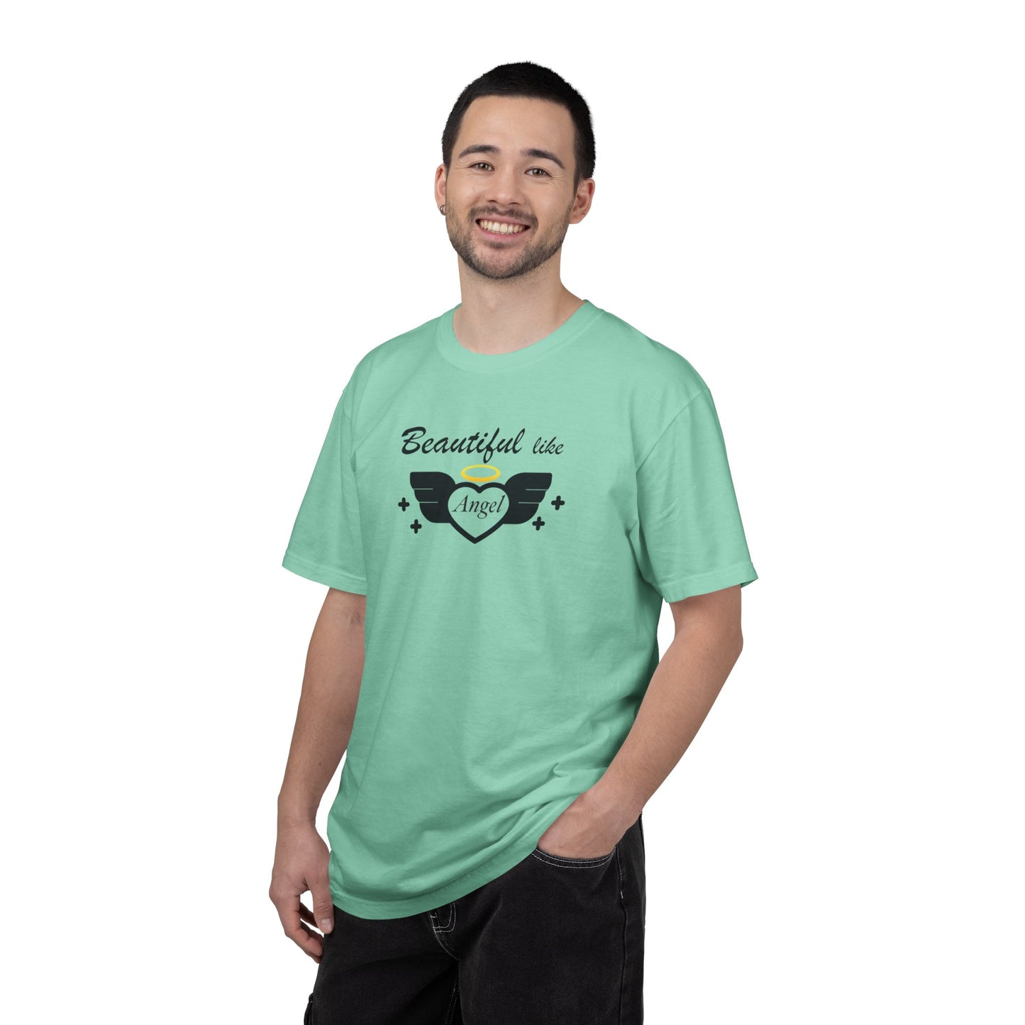 Beautiful Like Angel Politeness Tee Confidence Boost Stunning Gracefulness Unisex Heavy Cotton T-Shirt