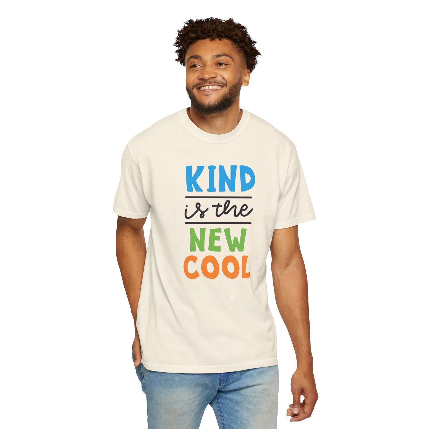 Kind Is The New Cool Positive Affirmation Tee Heartfelt Advice Inspirational Words Unisex Heavy Cotton T-Shirt