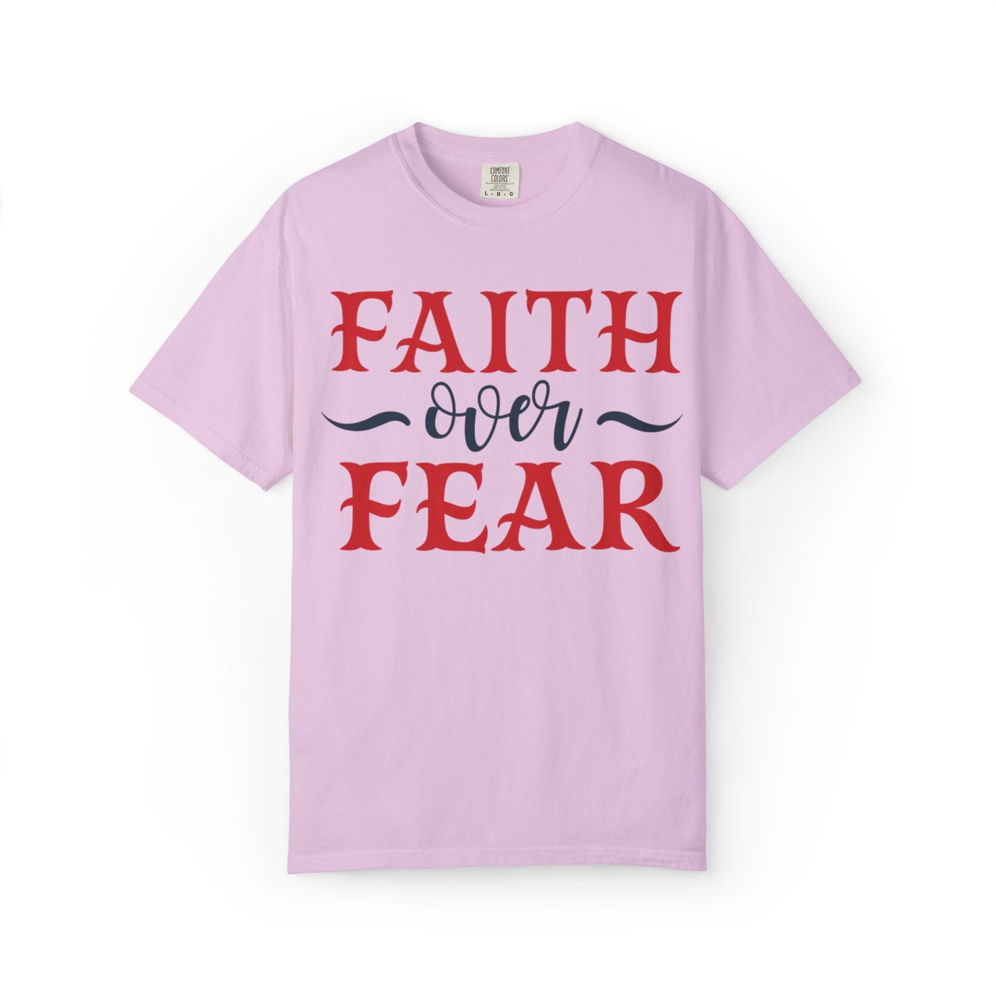 Faith Over Fear Stop Wishing Start Doing Action Goal Setting Modern Tee Achievement Self-Improvement Unisex Heavy Cotton T-Shirt