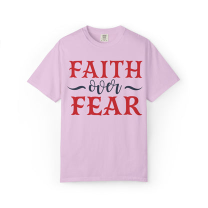 Faith Over Fear Stop Wishing Start Doing Action Goal Setting Modern Tee Achievement Self-Improvement Unisex Heavy Cotton T-Shirt