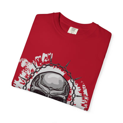 Chain Skull Cranium Head Anatomy Bones Trend Tee Horror Creepy Head X-ray Unisex Heavy Cotton T-Shirt