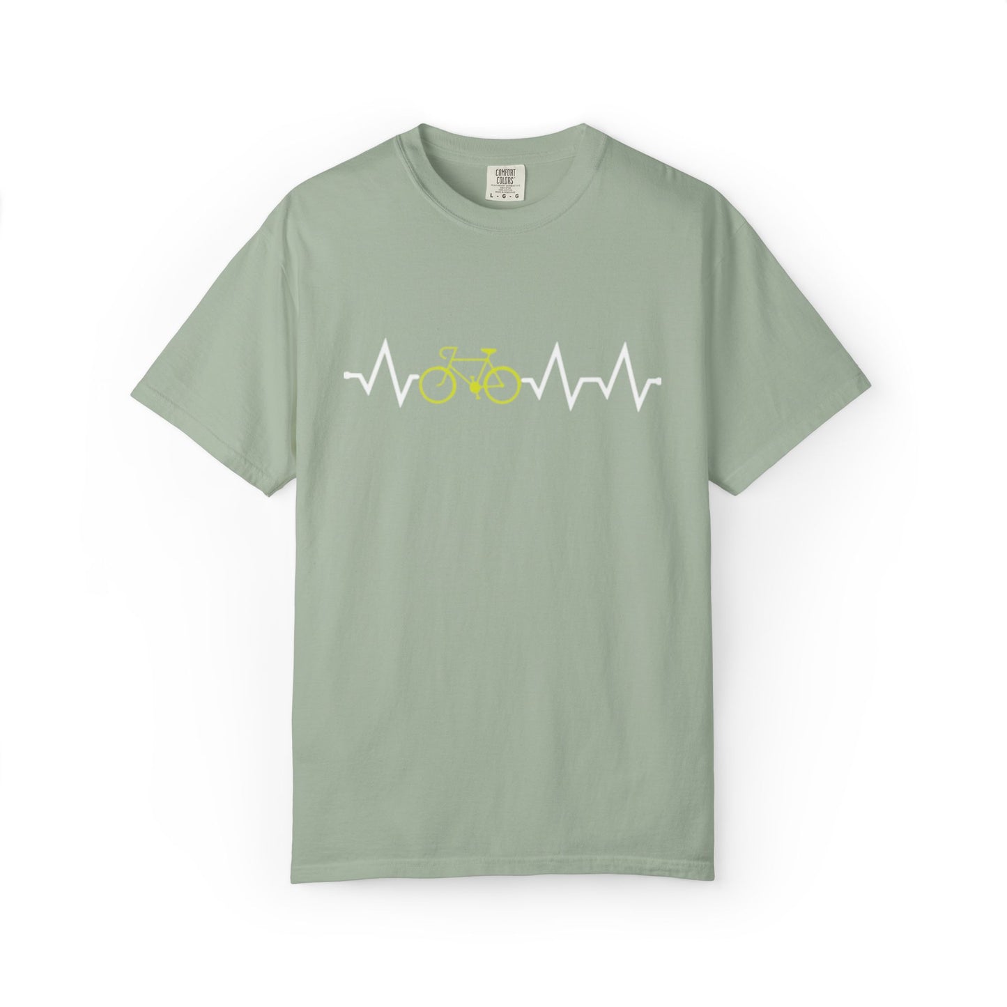 Funny Cycle Heart Beat Cycle Enthusiasm Pedal power Sarcastic Two Wheeled Adventures Unisex Heavy Cotton T-Shirt
